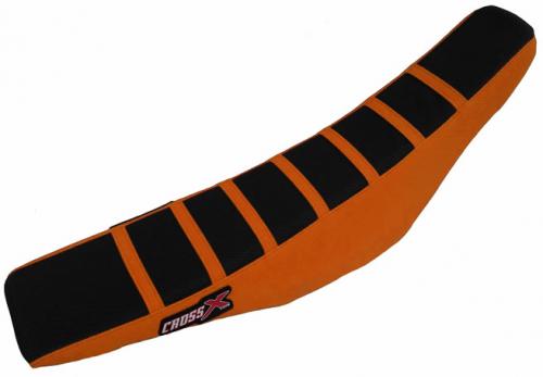 CROSS X SEAT COVER, BLACK/ORANGE/ORANGE (STRIPES) M5153BOO