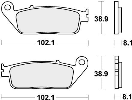 SBS 627DCC BRAKE PADS ORGANIC RACING