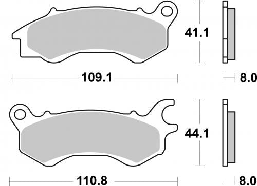 SBS 235CT BRAKE PADS