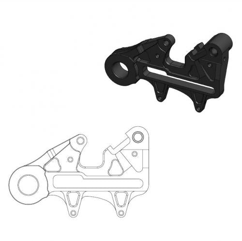 MOTO MASTER 211133, CALIPER ADAPTER BRACKET