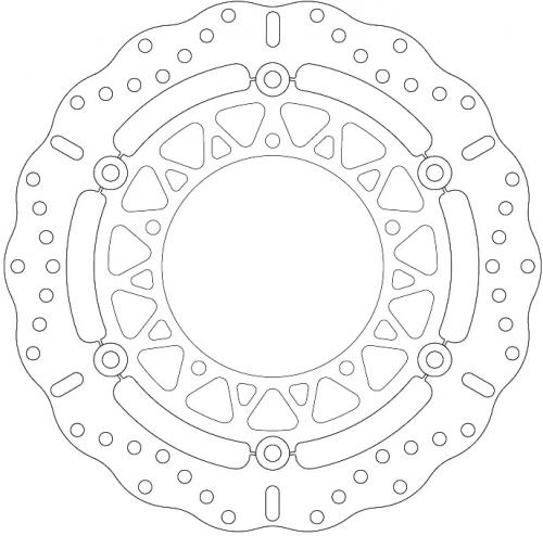 EBC BRAKE DISC MD2124XC 6 BUTTON FLOAT WAVE DISC