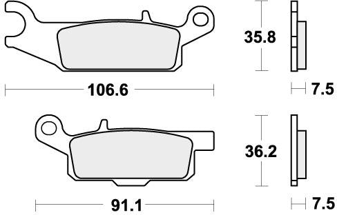 SBS 849SI BRAKE PADS SINTER