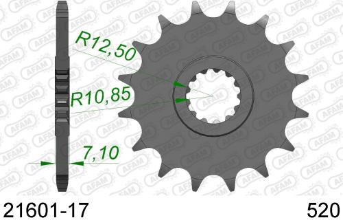 AFAM FRONT 17T, 520 AF12160117