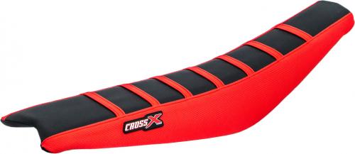 CROSS X SEAT COVER BLACK RED RED STRIPES M8143BRR