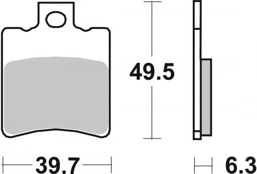 SBS 697HF BRAKE PADS ORGANIC