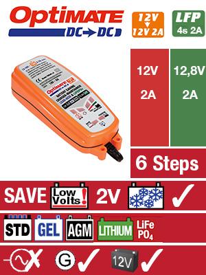 TECMATE OPTIMATE DC TO DC BATTERY CHARGER/OPTIMISER