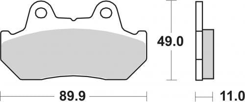 SBS 160HF BRAKE PADS ORGANIC