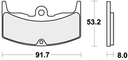 SBS 551HF BRAKE PADS ORGANIC