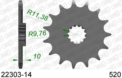 AFAM FRONT 14T, 520 AF12230314