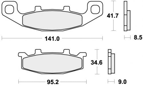 SBS 597LS BRAKE PADS SINTER