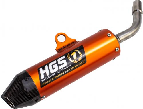 HGS SILENCER ALU ORANGE CARB. END CAP HGKT2003122