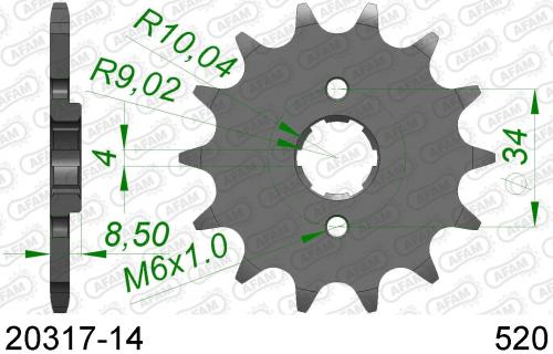 AFAM FRONT 14T, 520 AF12031714