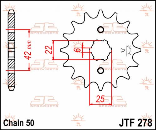JT SPROCKETS FRONT STEEL 15T, 530 JTF027815