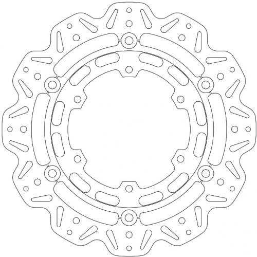 EBC BRAKE DISC VR2126BLK VEE FLOATING DISC BLACK CENTRE