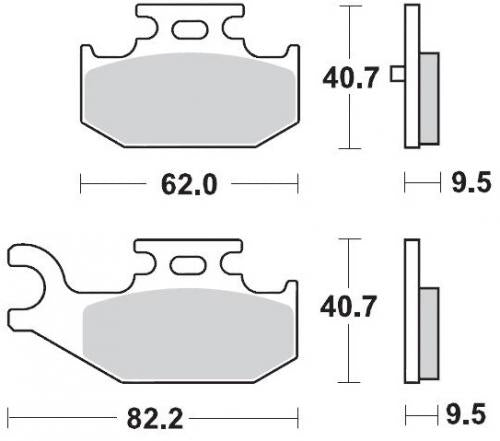 MOTO MASTER 096411, BRAKE PADS SINTER RACING