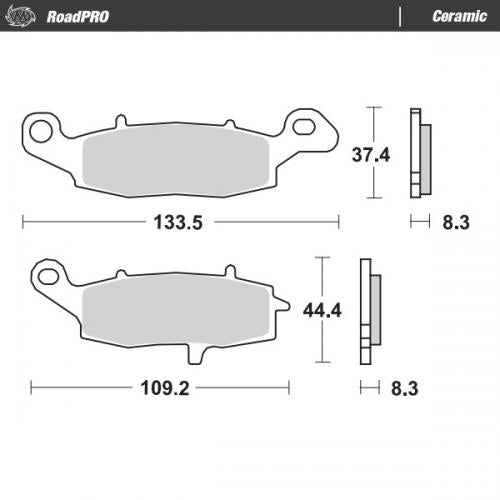 MOTO MASTER 404204, BRAKE PADS ORGANIC