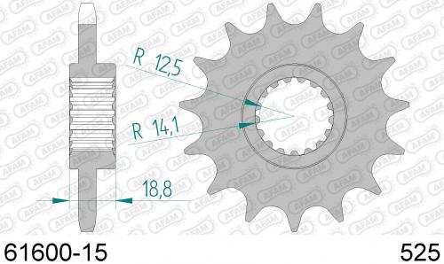 AFAM FRONT 15T, 525 AF16160015
