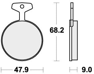 SBS 504DCC BRAKE PADS ORGANIC RACING