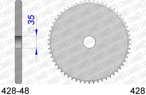 AFAM REAR ALU, BLANK, 428 AF342848