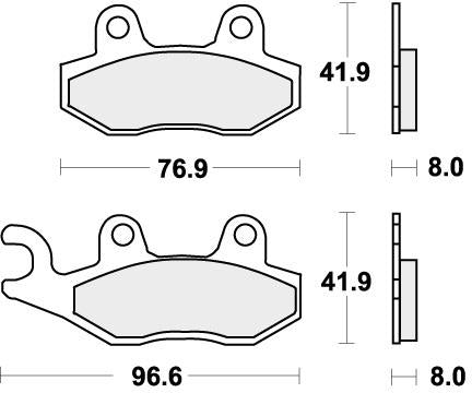 SBS 611HF BRAKE PADS ORGANIC