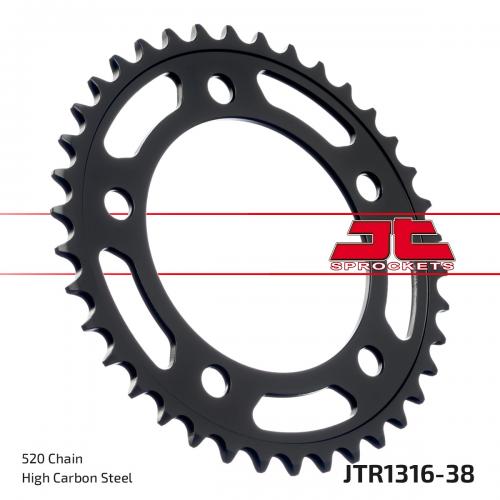 JT SPROCKETS REAR STEEL 38T, 520 JTR131638