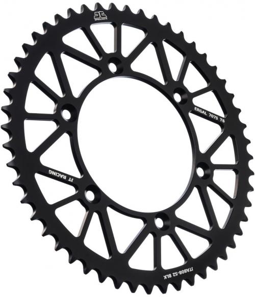 JT SPROCKETS REAR RACELITE ALU 52T BLACK, 520 JTA080852Z