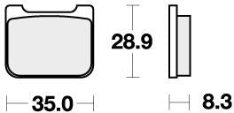 SBS 732RQ BRAKE PADS ORGANIC RACING