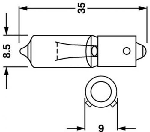 ELECTRICAL 12V 6W BAX9S HALOGEN OSP BULB P433C