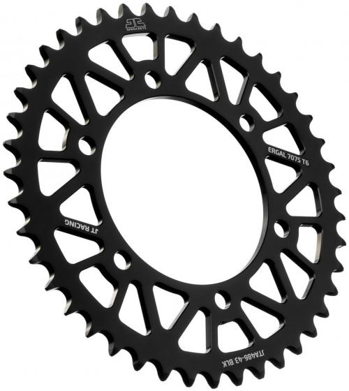JT SPROCKETS REAR RACELITE ALU 43T BLACK, 520 JTA048643Z
