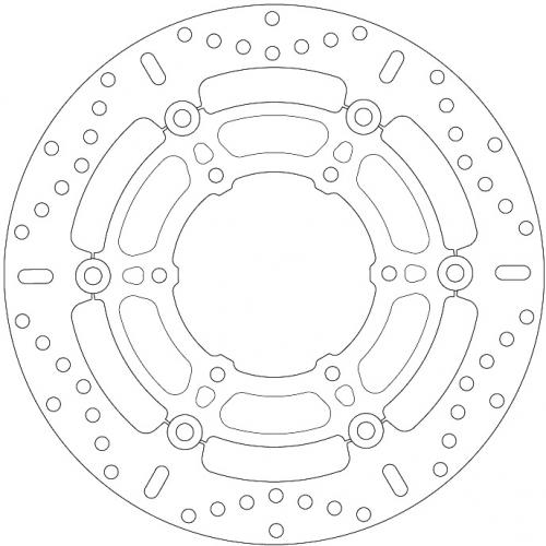 EBC BRAKE DISC MD3109X 6 BUTTON FLOAT ROUND DISC
