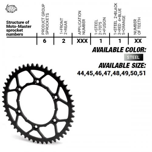 MOTO MASTER REAR STEEL ULTRALIGHT 45T, 420 37620261145