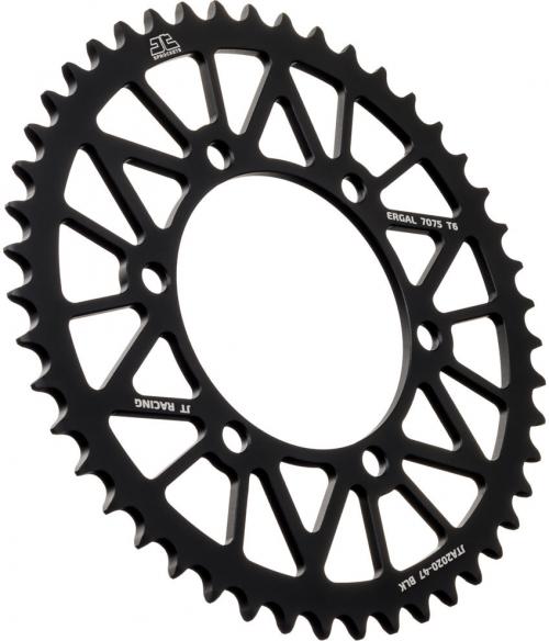 JT SPROCKETS REAR RACELITE ALU 47T, BLACK 520 JTA202047BLK
