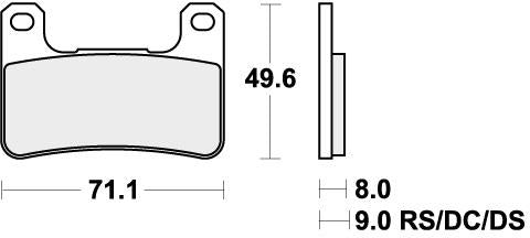 SBS 806DC BRAKE PADS ORGANIC RACING