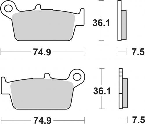 SBS 116CT BRAKE PADS ORGANIC