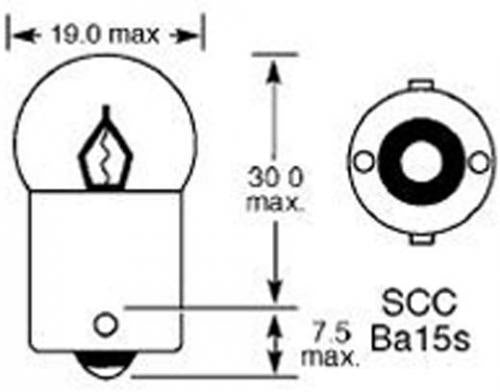 ELECTRICAL (10 PACK) 12V 10W ROUND SMALL HEAD INDICATOR BULBS