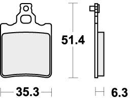 SBS 574HF BRAKE PADS ORGANIC