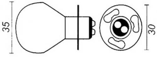 ELECTRICAL 6V 35/35W APF BULB P5659