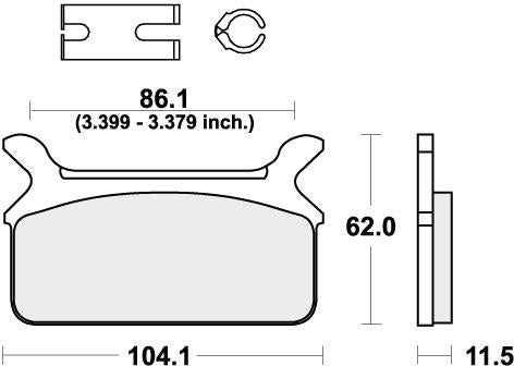 SBS 668H.CT BRAKE PADS ORGANIC
