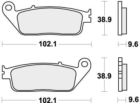 SBS 630HF BRAKE PADS ORGANIC