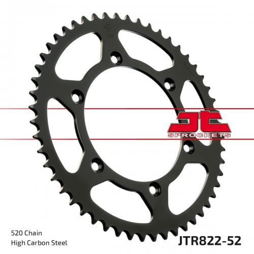 JT SPROCKETS REAR STEEL 52T, 520 JTR082252