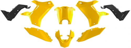 RTECH PLASTIC KIT W/O FRONT FENDER YZ YELLOW BLACK