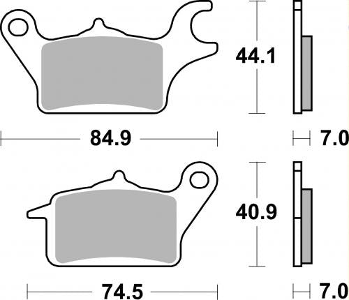 SBS 925RSI BRAKE PADS SINTER RACING