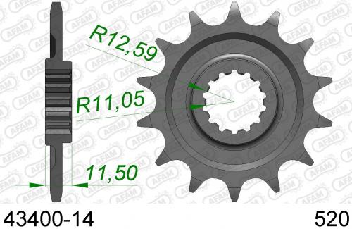 AFAM FRONT 14T, 520 AF14340014