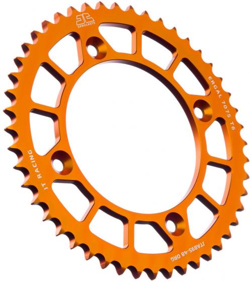 JT SPROCKETS REAR RACELITE ALU 48T ORANGE, 428
