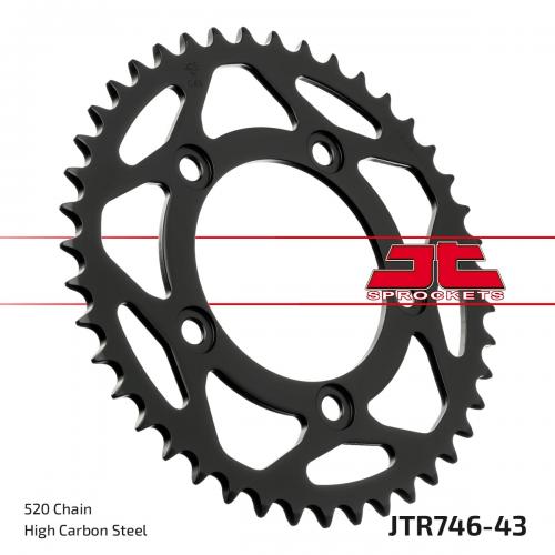 JT SPROCKETS REAR STEEL 43T, 520 JTR074643