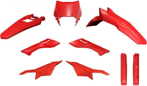RTECH FULL PLASTIC KIT 6 PCS W/FORK CRF RED