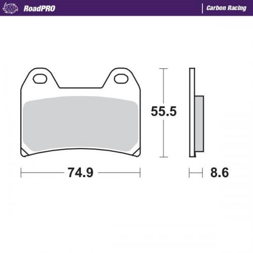 MOTO MASTER 404306, BRAKE PADS CARBON RACING