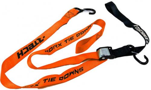 RTECH TIE DOWNS W/SAFETY LOCK - ORANGE