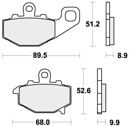 SBS 687HF BRAKE PADS ORGANIC