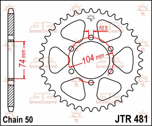 JT SPROCKETS REAR STEEL 40T, 530 JTR048140